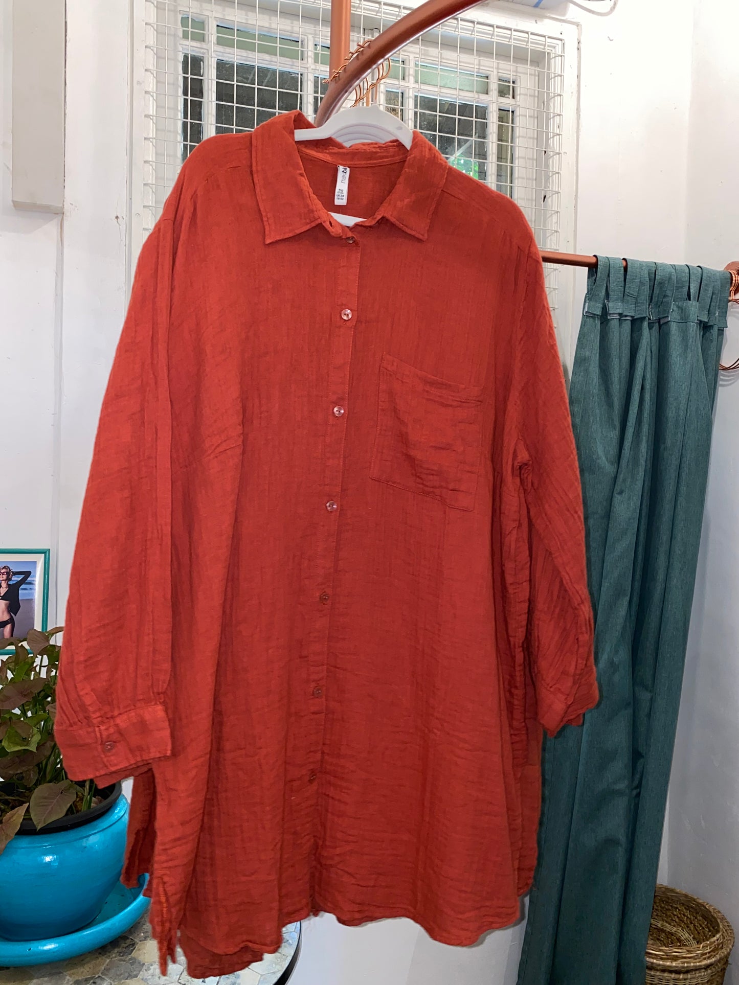 True - SK-MB-LSR Maxi Blue Rust Full Sleeve Shirt