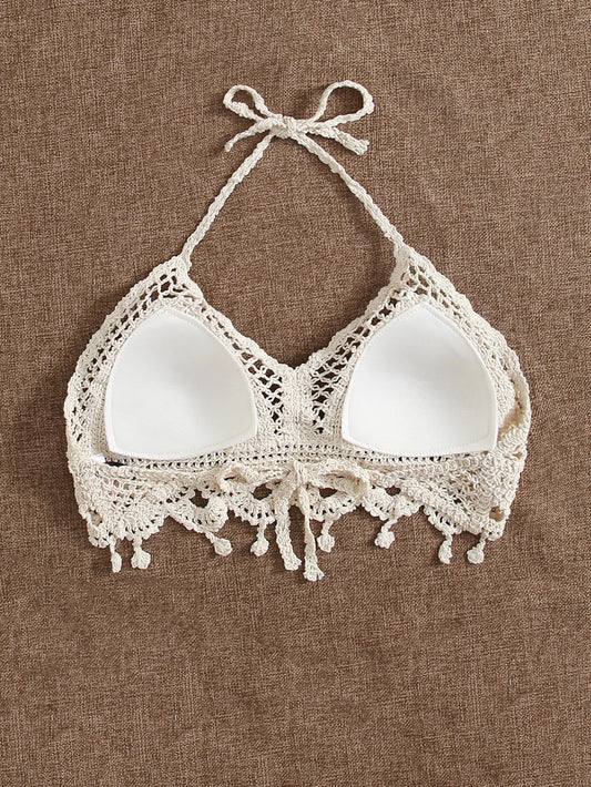 Scallop Trim Crochet Top