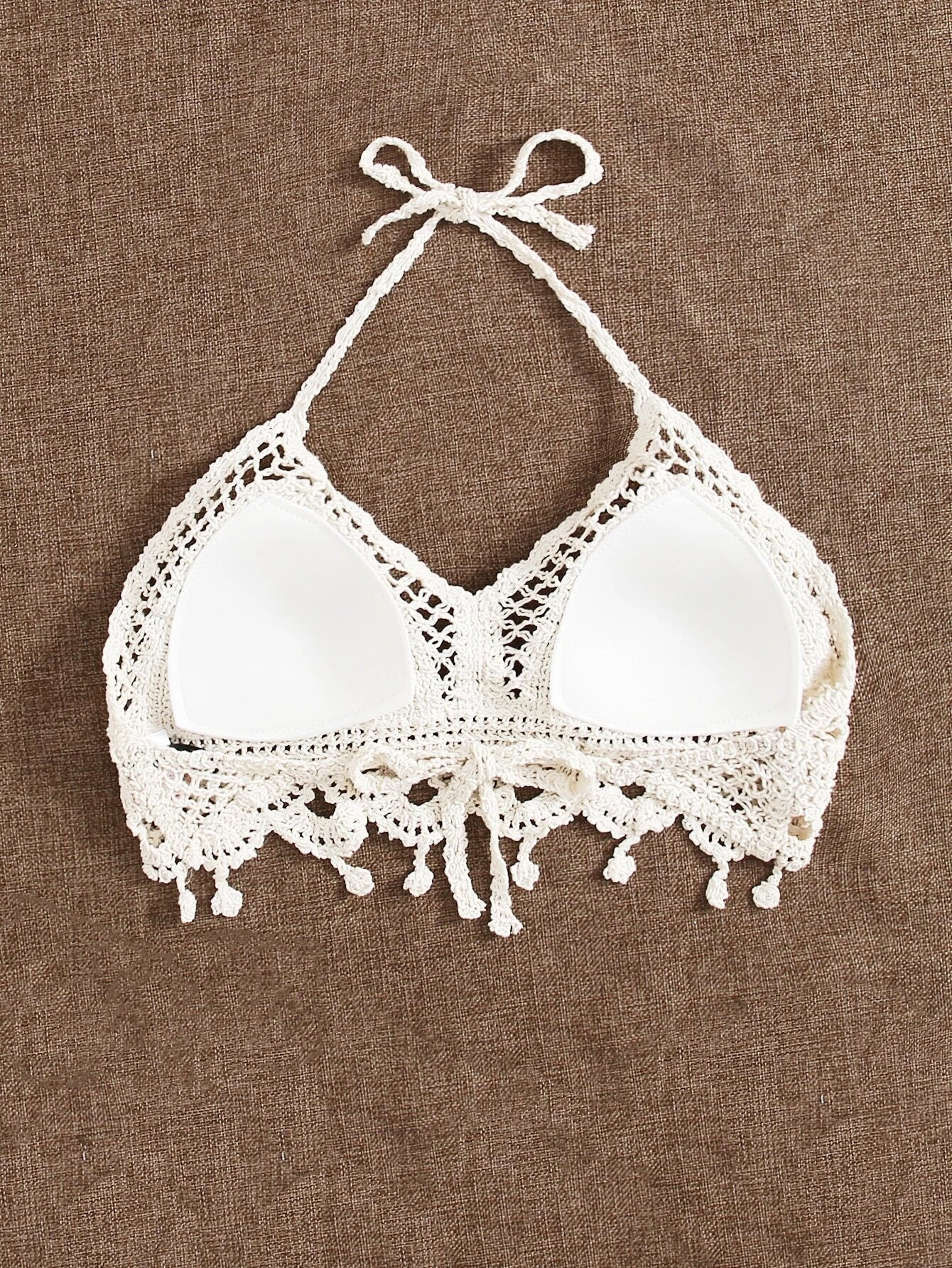 Scallop Trim Crochet Top