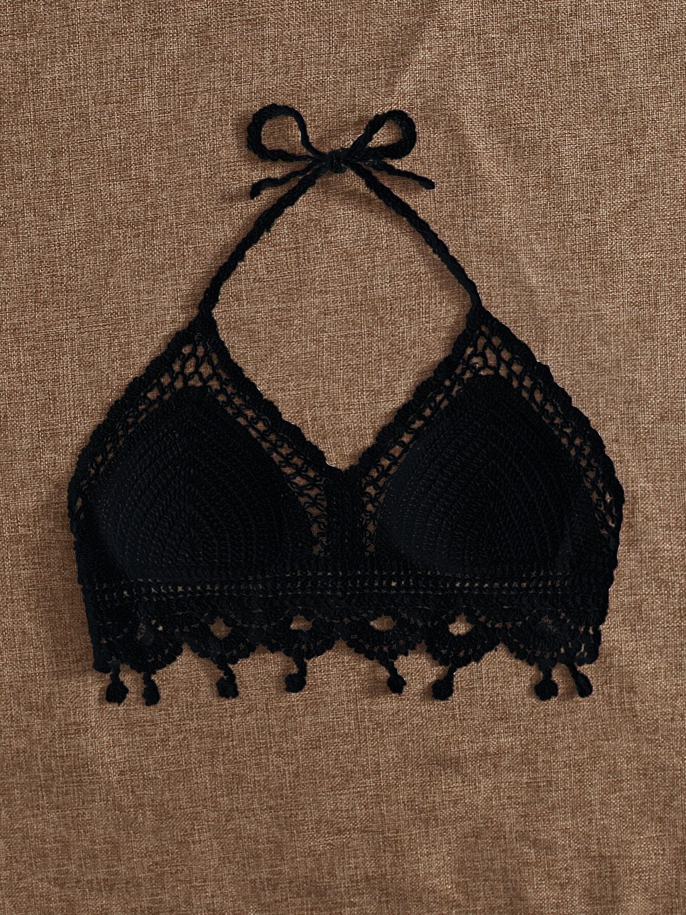 Scallop Trim Crochet Top