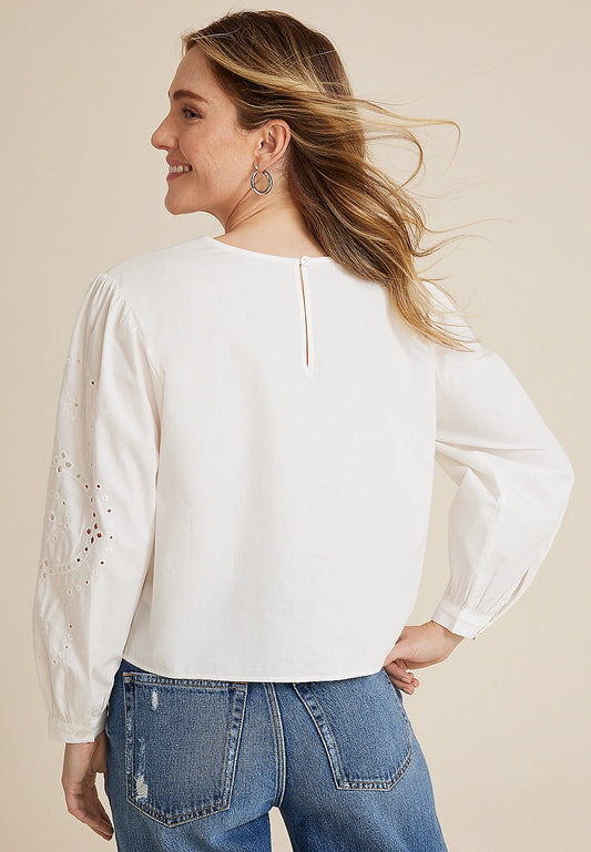 True - Maurices Cutwork Shirt - SK-MAU-CWW