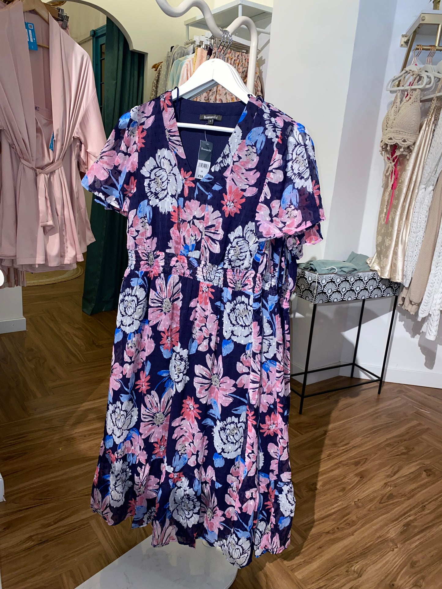 True - SK-BM-WDL-FLM - Bonmarche Chiffon Long Floral Dress