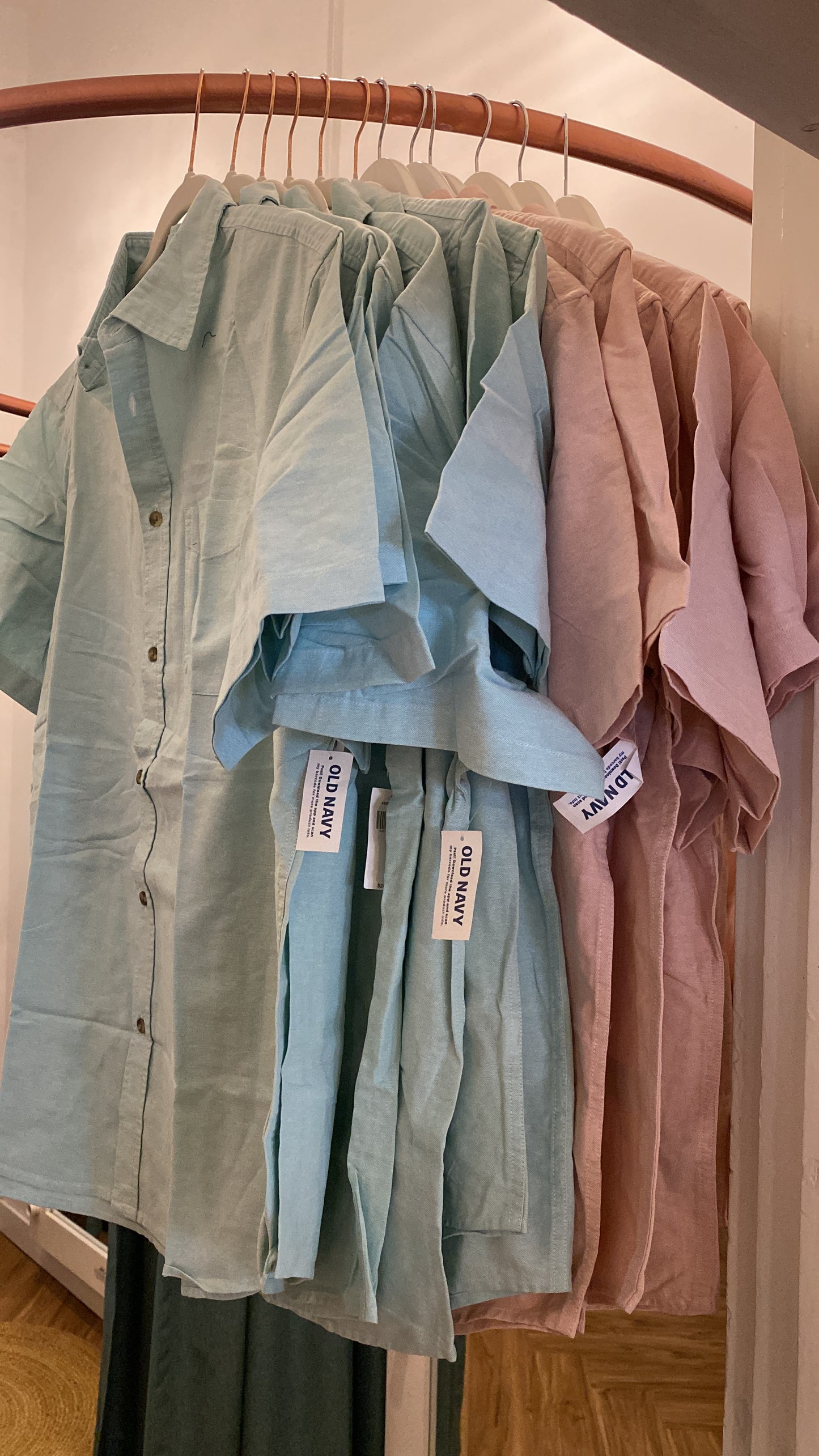 True - Old Navy Plain Buttoned Short Sleeve Shirt - SK-ON-MS