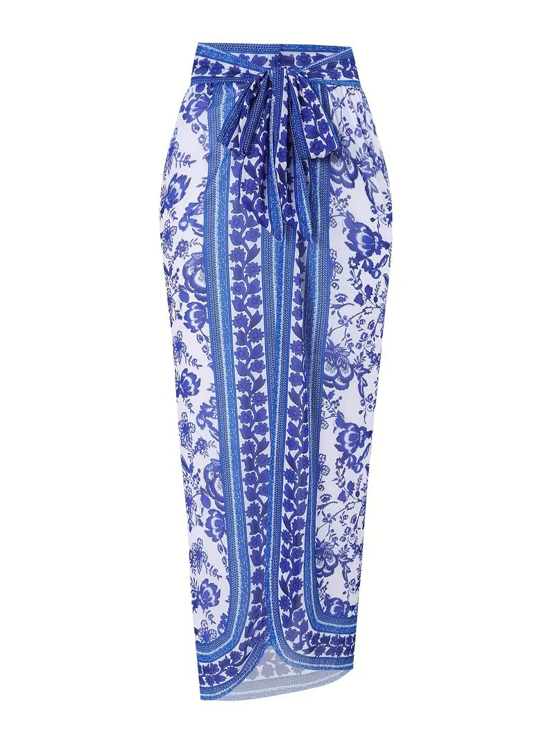 Mykonos Plunge Swimsuit & Sarong Set