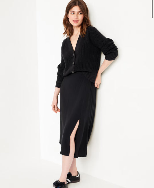 True - Old Navy Long Skirt - Maroon/Black - SK-ON-WSK