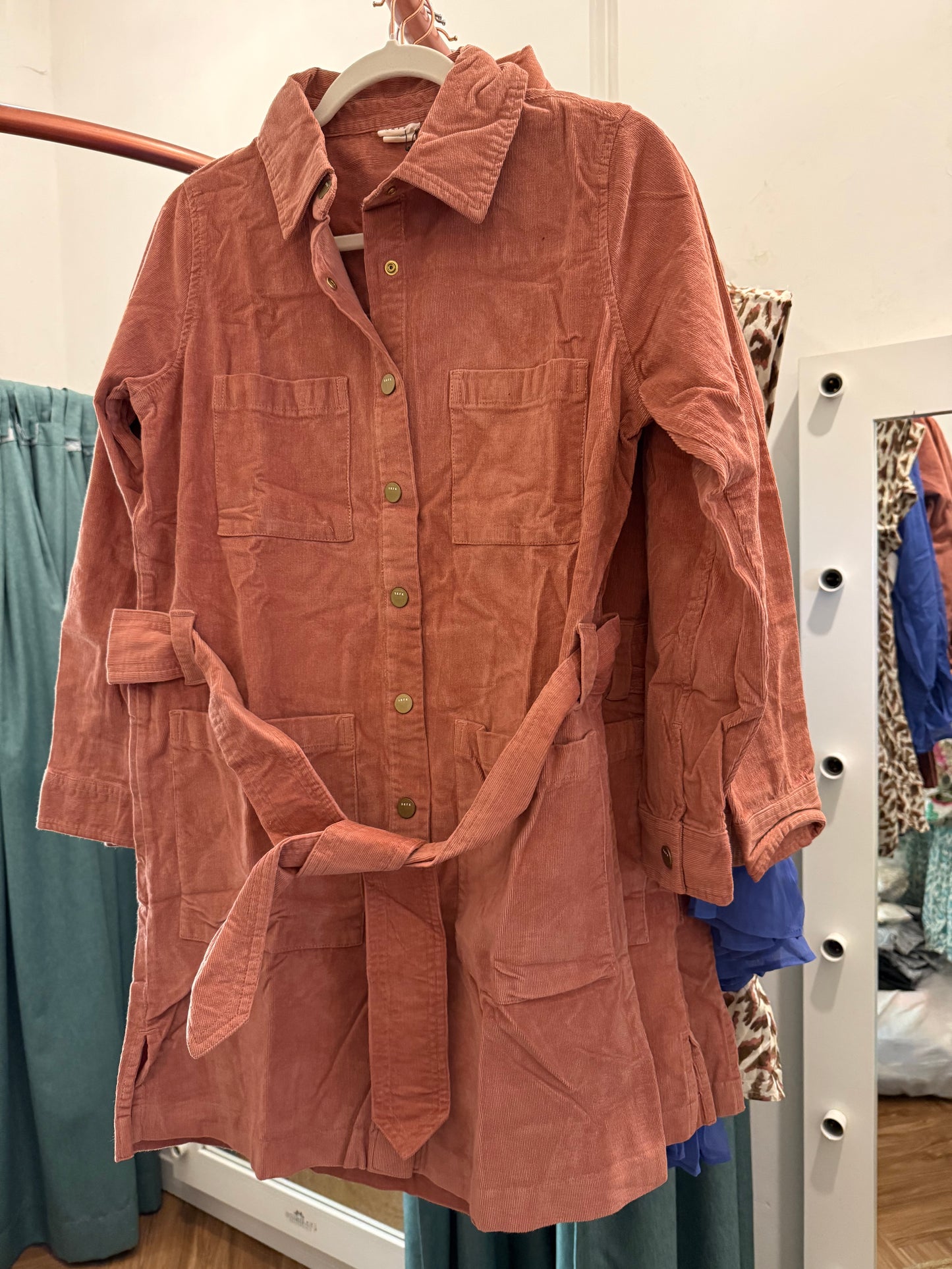 True - SKFS - Dusty Pink corduroy dress - SK-SKF-JKA