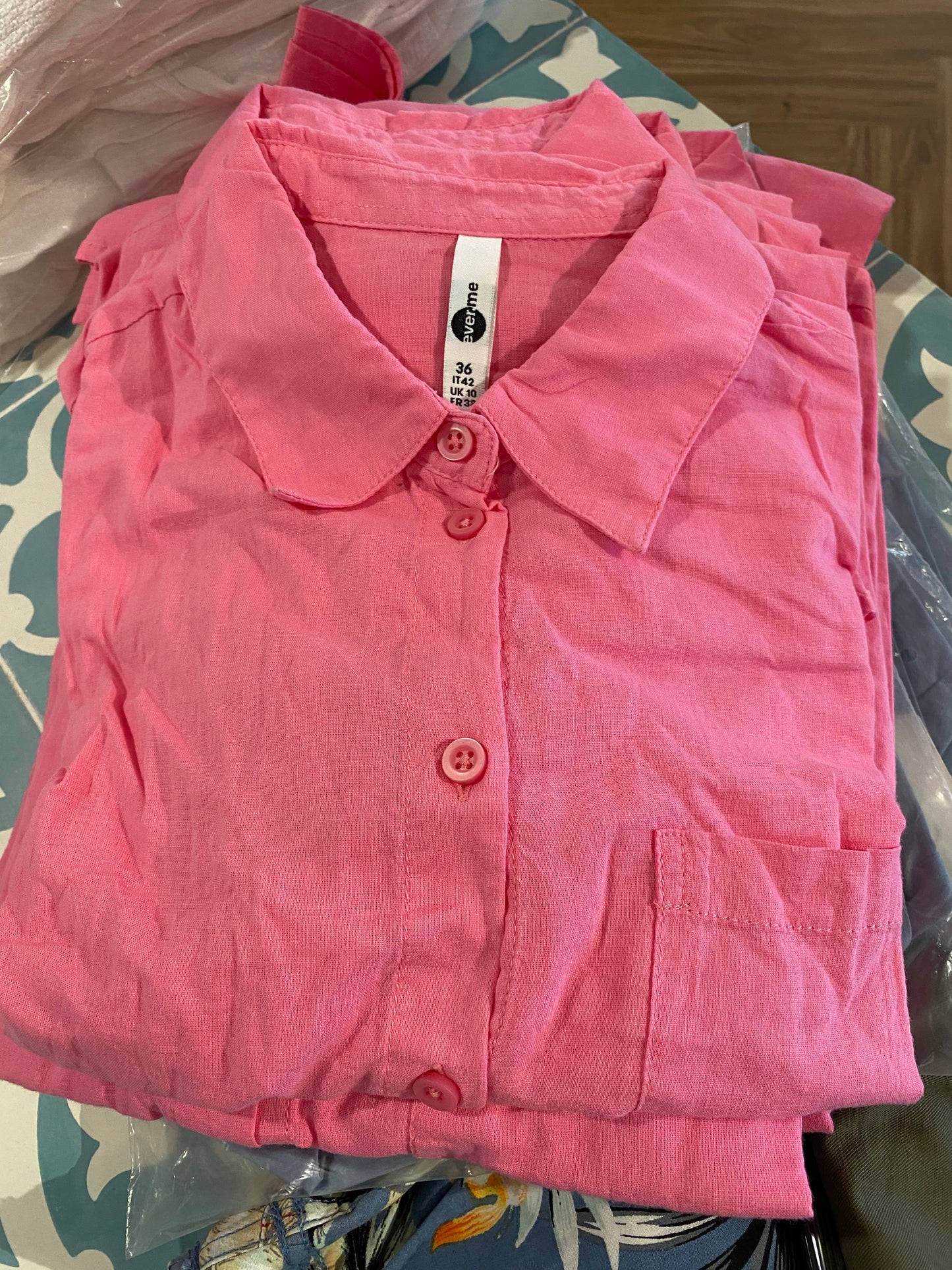 True - SK-EM-PK Everme Buttoned Pink Shirt