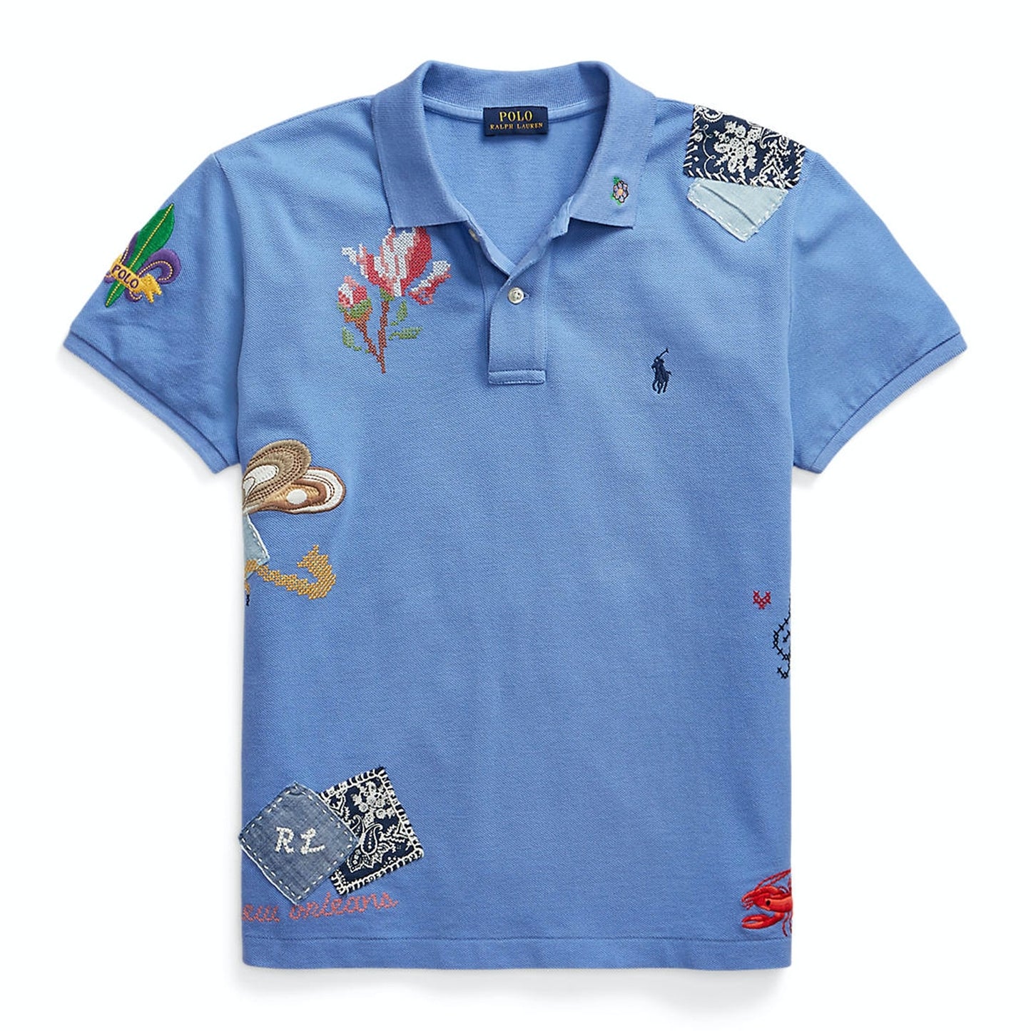 True - Polo Ralph Lauren Blue Embroidered Polo Shirt - SK-PRL-BPS