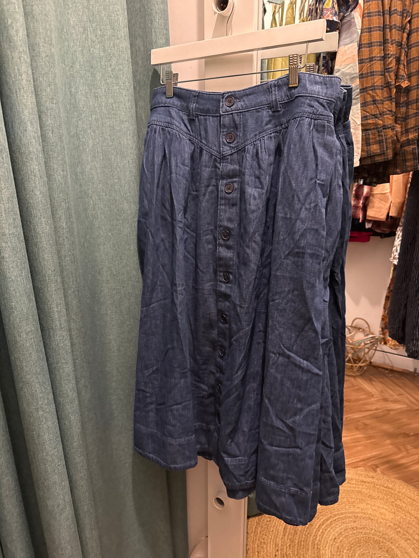 True - GAP -Dress Skirt - SK-GAP-DENIM-SKIRT-BUTTON