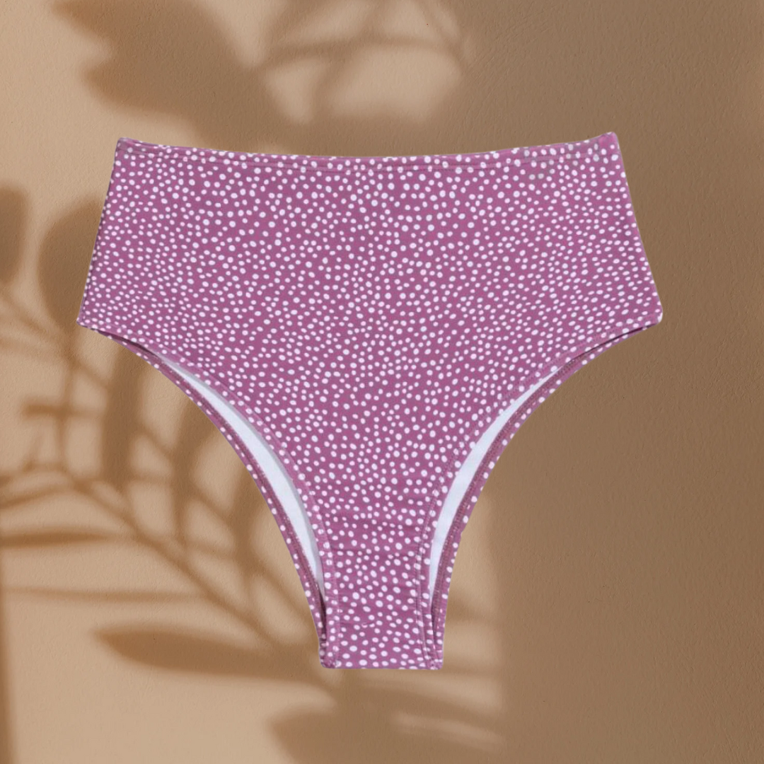 Dusty Mauve High Waist Bikini Bottom