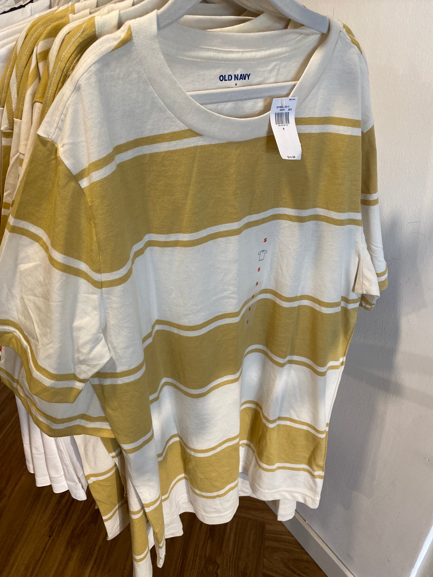 True - OLD Navy T-Shirt - Mustard & White - SK-ON-MTS-MWH