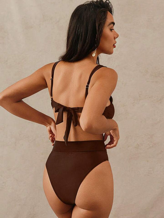 Coffee Shell Bikini Set