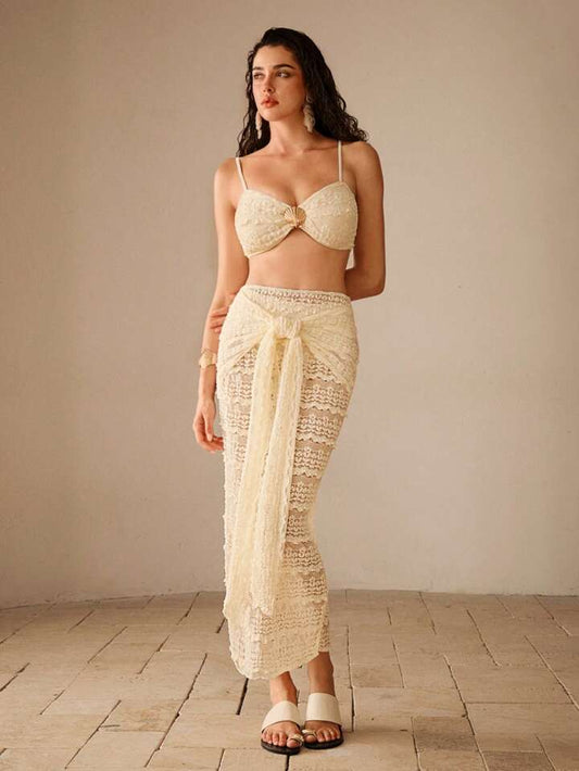 Premium Crochet Shell Bikini & Cover set