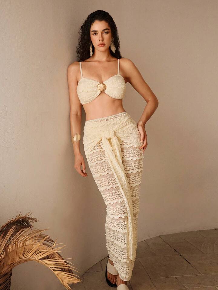 Premium Crochet Shell Bikini & Cover set