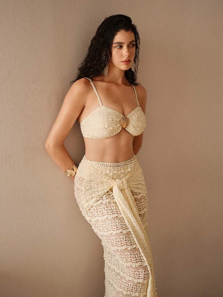 Premium Crochet Shell Bikini & Cover set