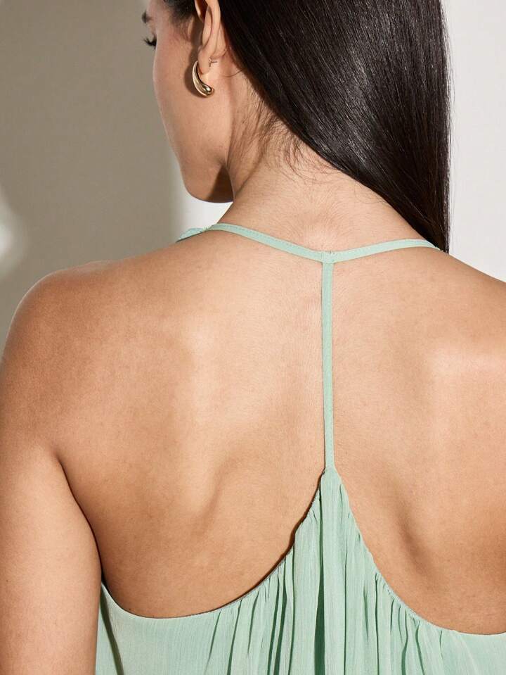 Crêpe Racer Maxi Dress