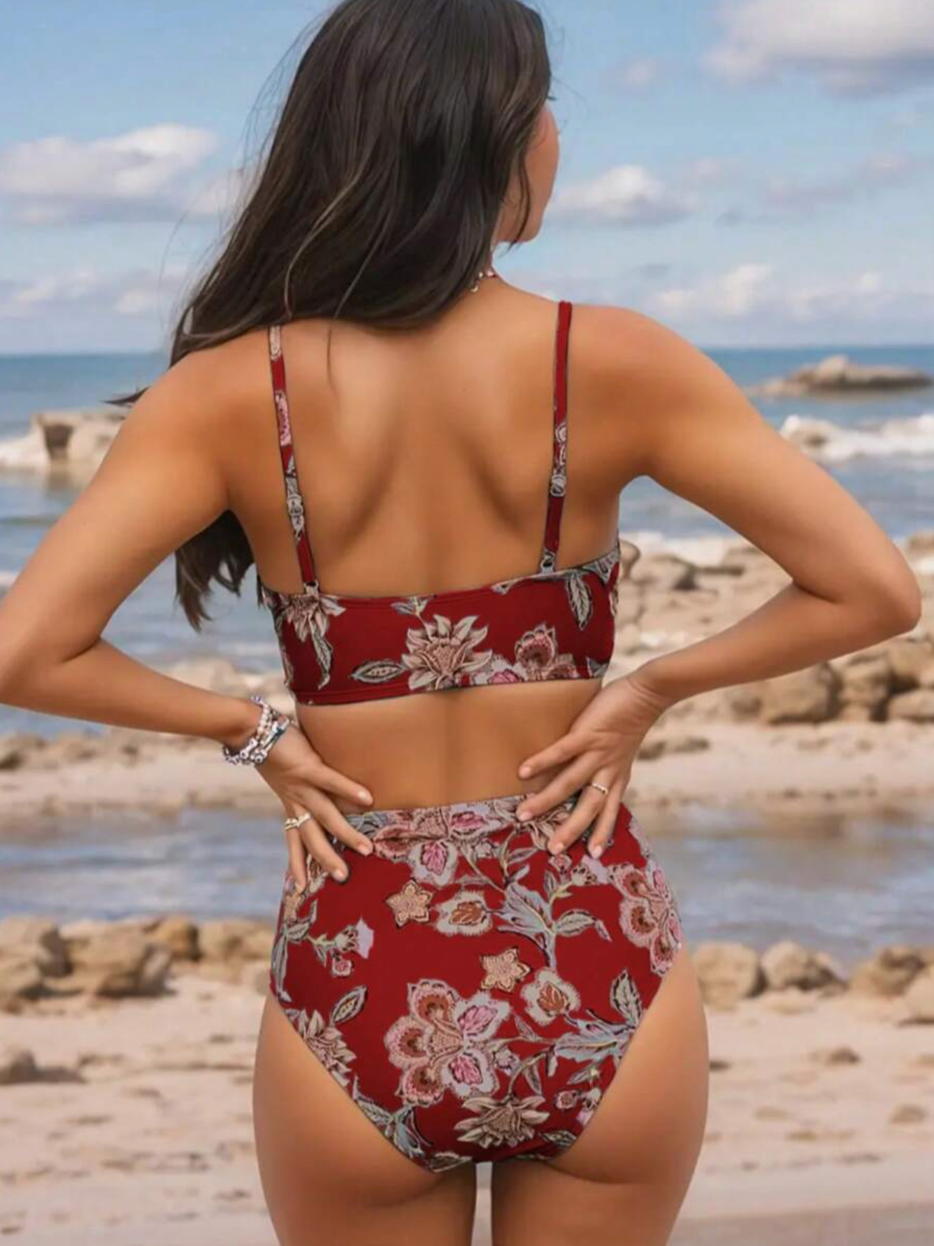 Wild Floral Twist Bikini Set