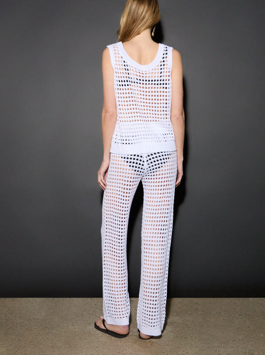 AiiRZ Crochet Knit Tank Top & Pants Co-Ord Set