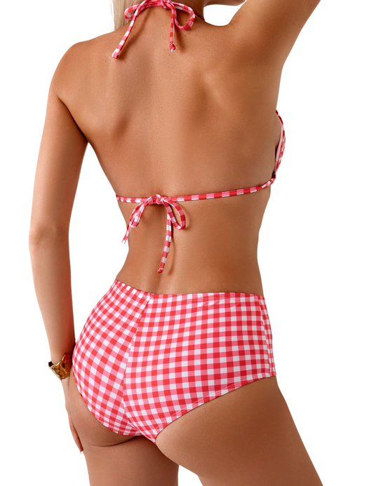 Cherry Gingham Bikini Set