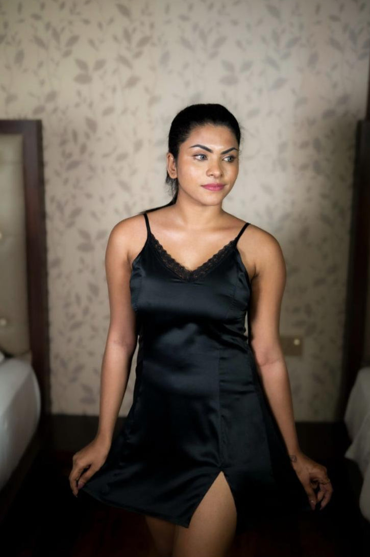 Lunezza- starlace set- LN004 - Cami Lace Trim Dress