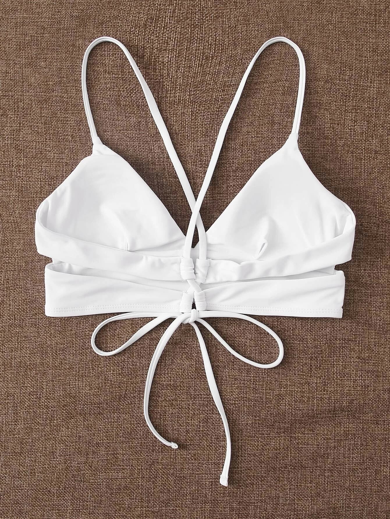 Basics Lace It Up Bikini Top