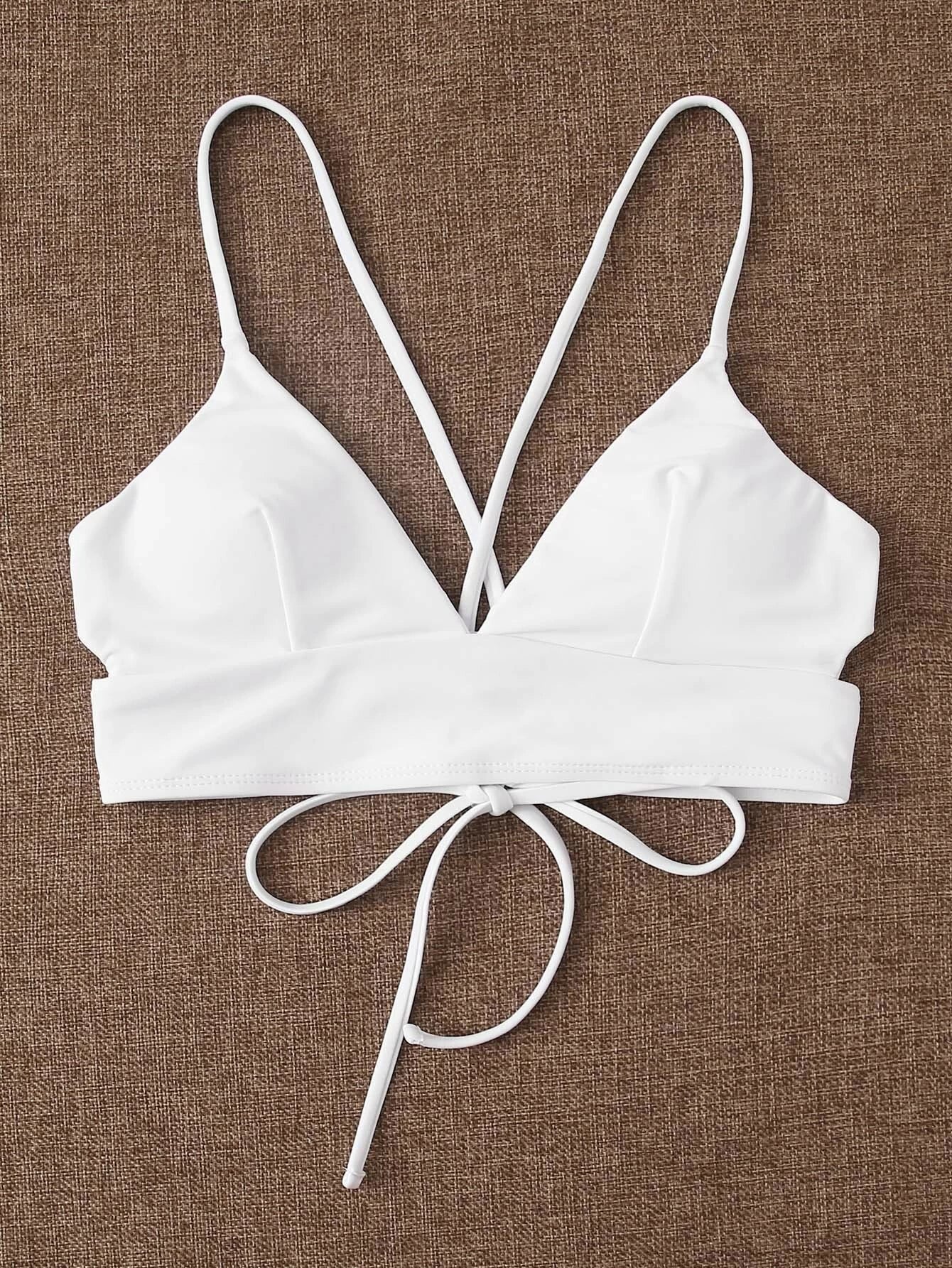 Basics Lace It Up Bikini Top