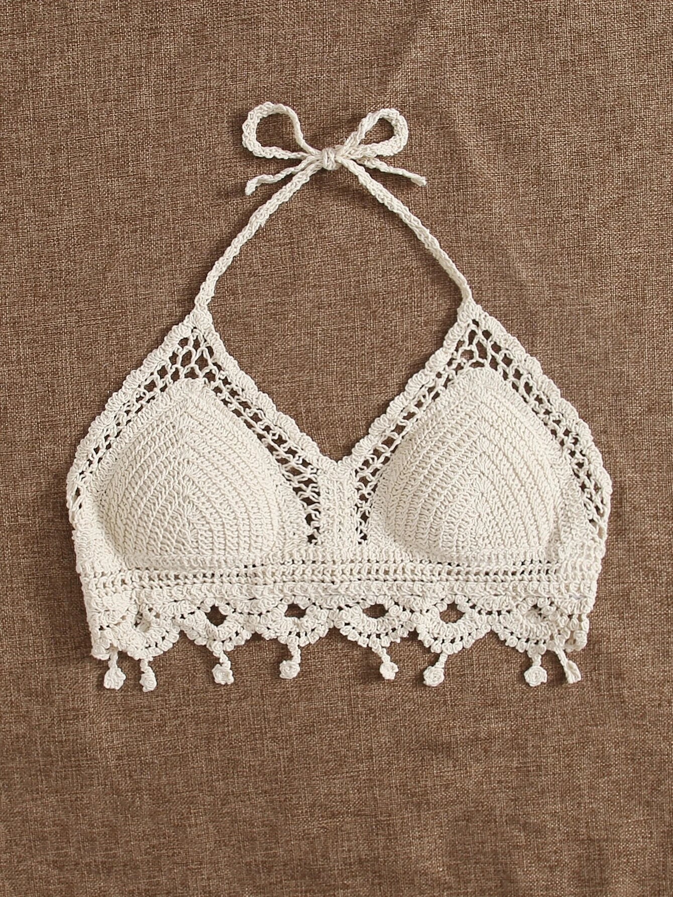 Scallop Trim Crochet Top