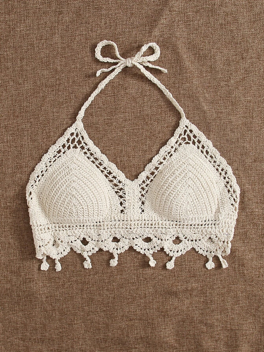 Scallop Trim Crochet Top