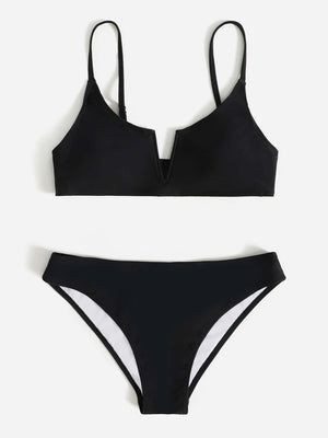 Basic V Wired Brief Bikini Set