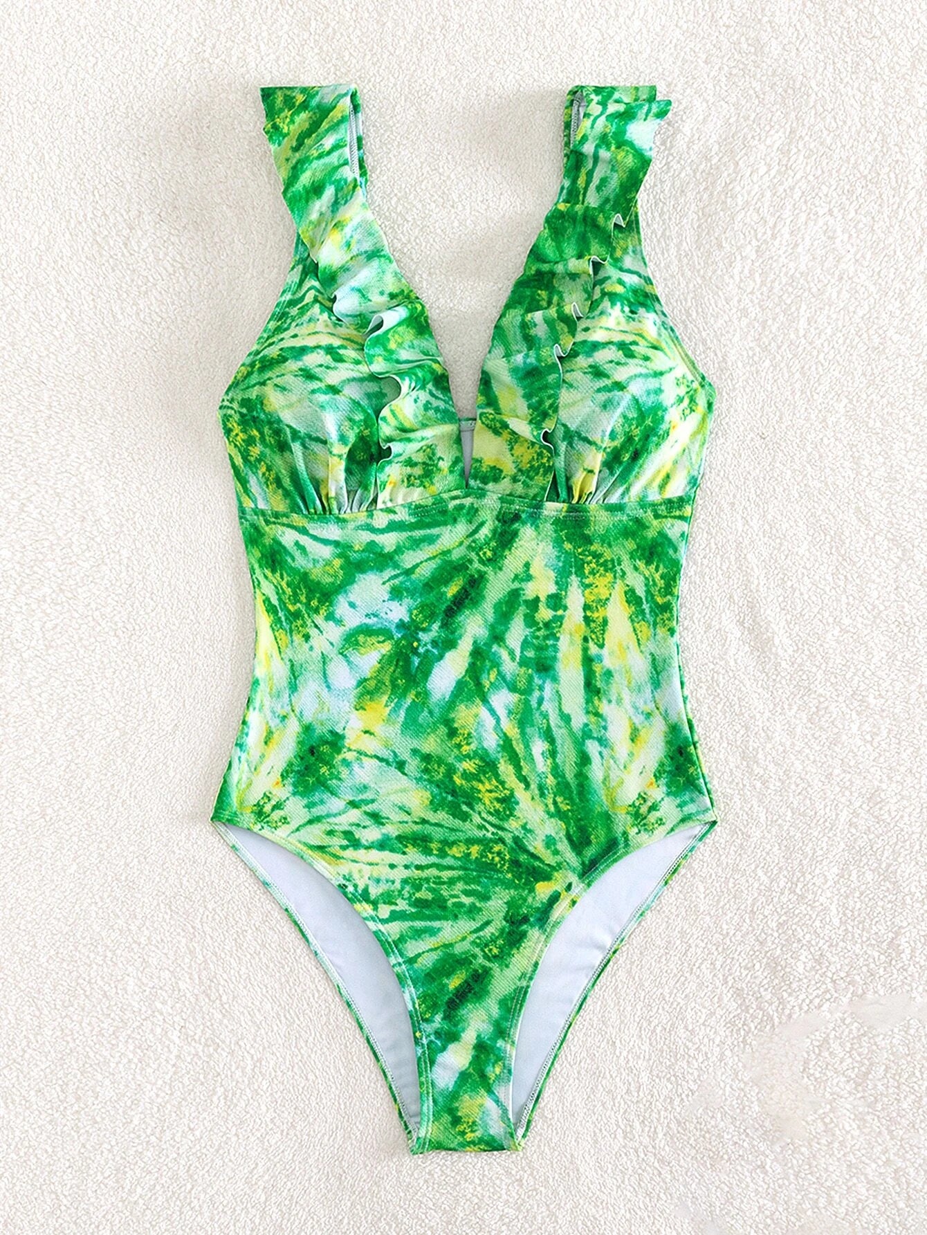 Citrus Tie Dye Ruffle One Piece