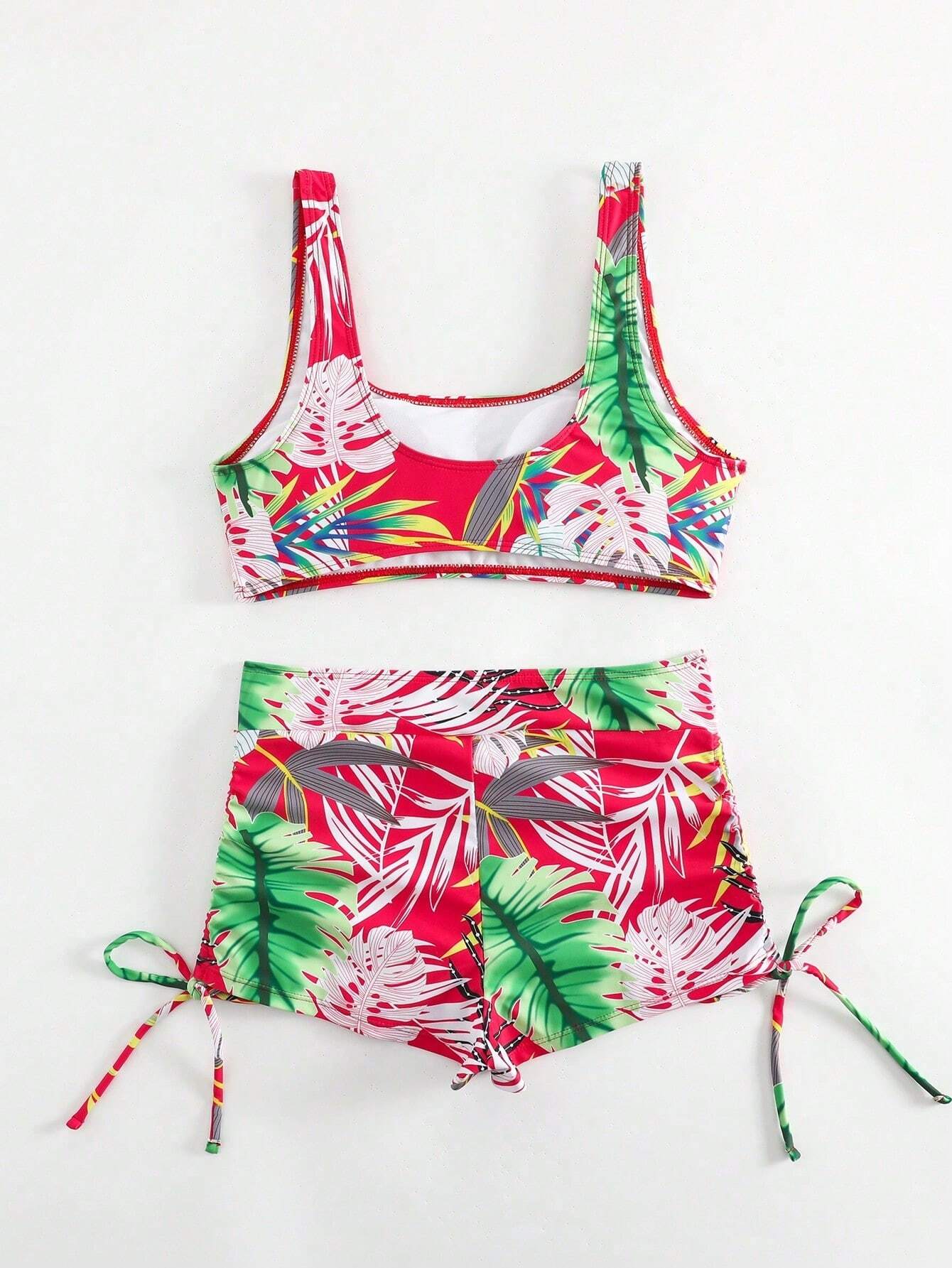 Tropical Scoop Bikini Shorts Set