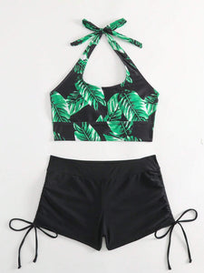 My Tropica Halter Bikini Shorts Set