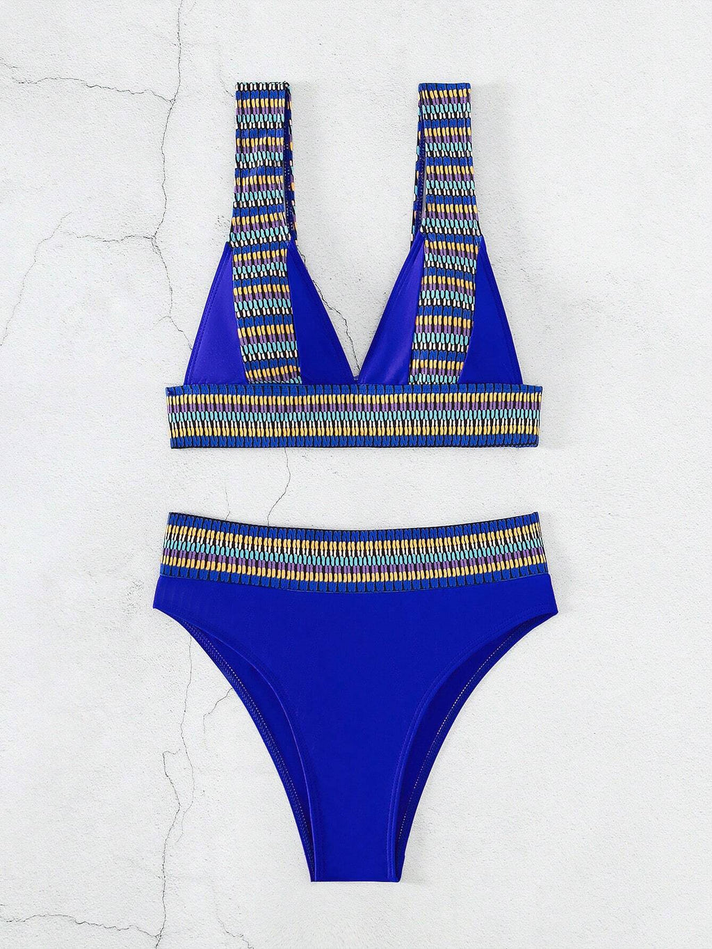 Indigo Contrast Tape Bikini Set