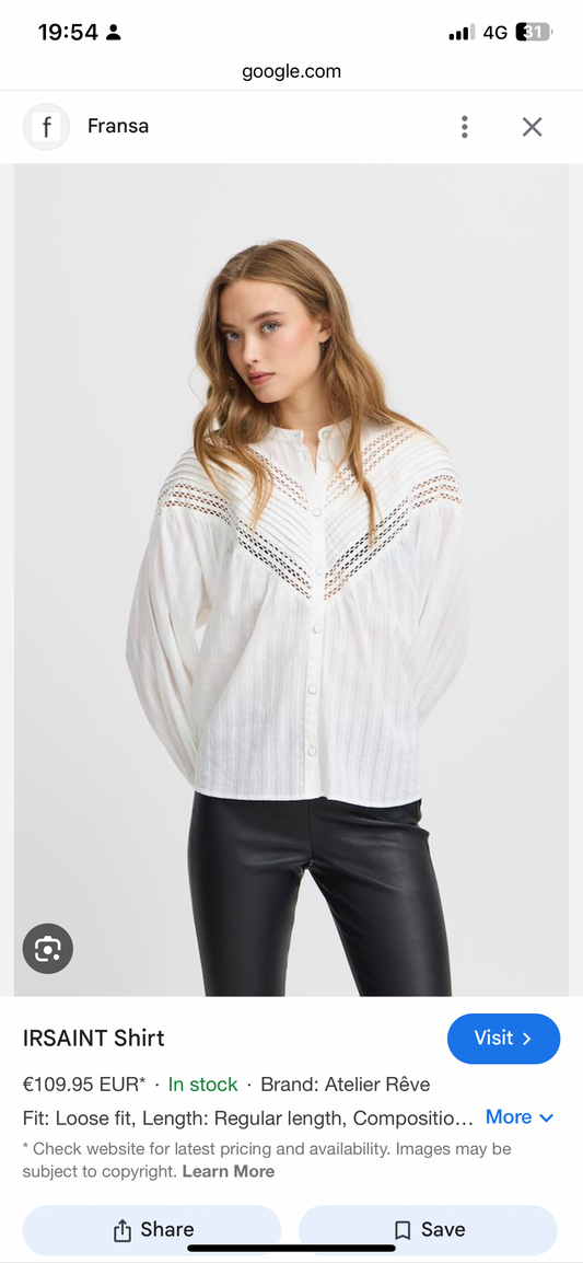 True - Atelier Cutwork Long Sleeve Shirt - SK-AT-WSHL-WH