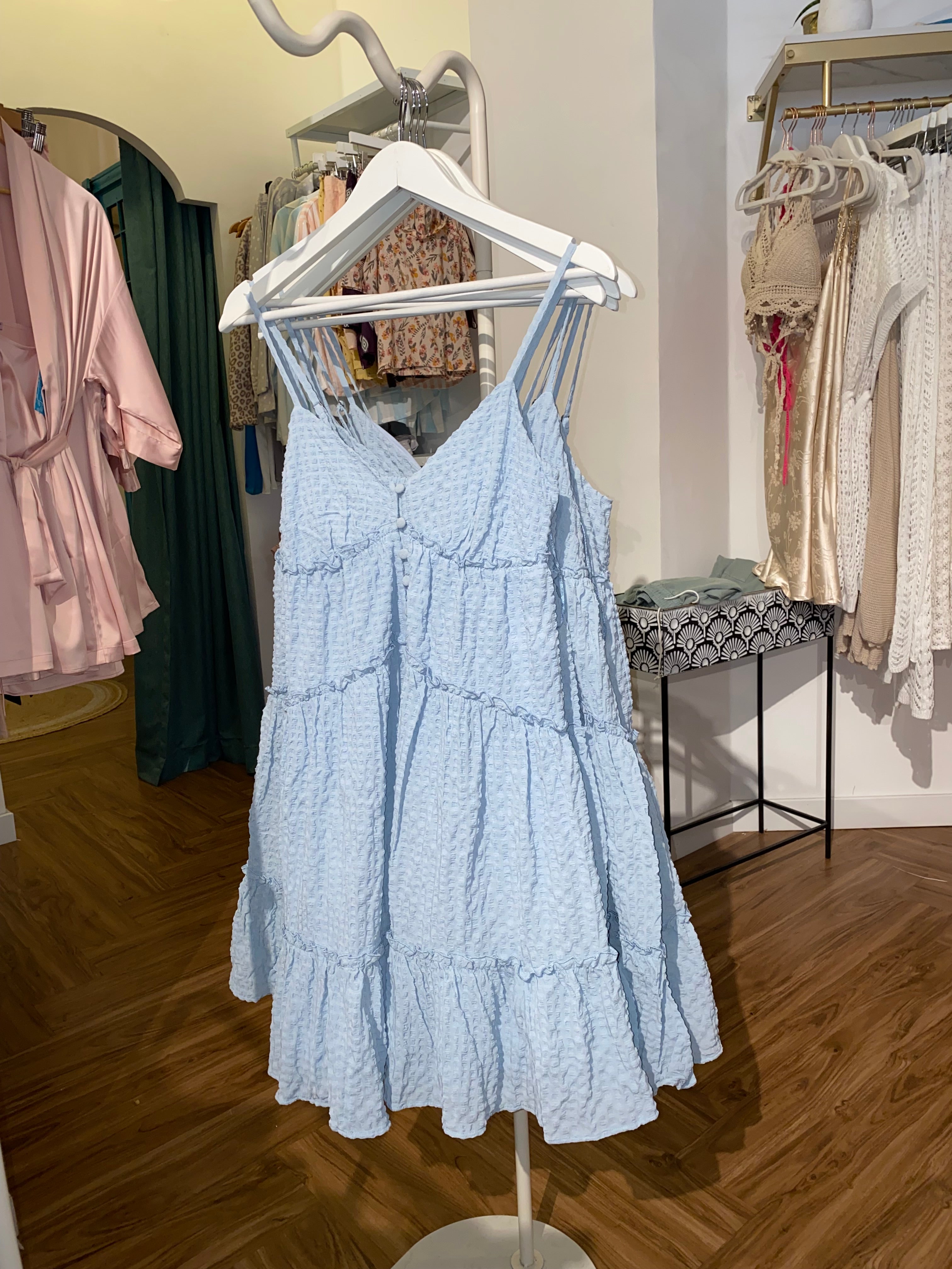 aeropostale blue dress floral dress, size M Aeropostale blue dress