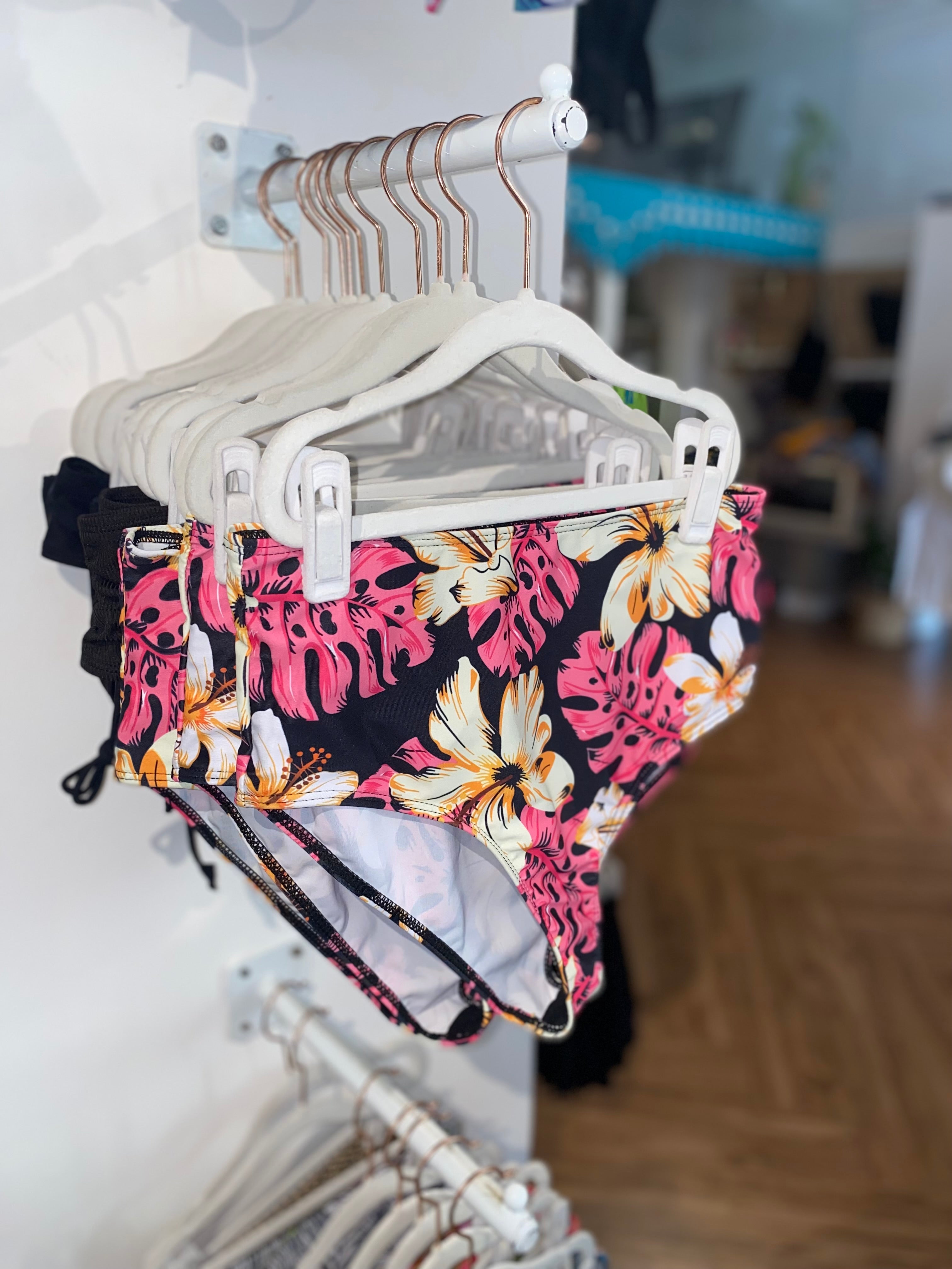 SALE - Pink Tropical High Waist Bottoms