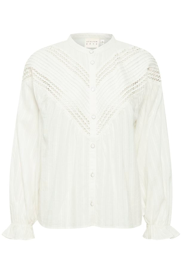 True - Atelier Cutwork Long Sleeve Shirt - SK-AT-WSHL-WH