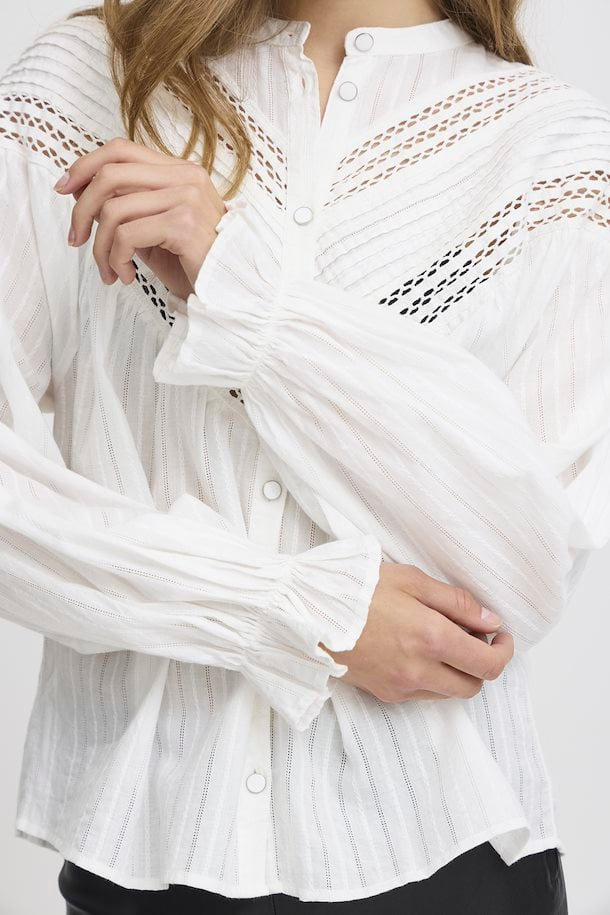 True - Atelier Cutwork Long Sleeve Shirt - SK-AT-WSHL-WH