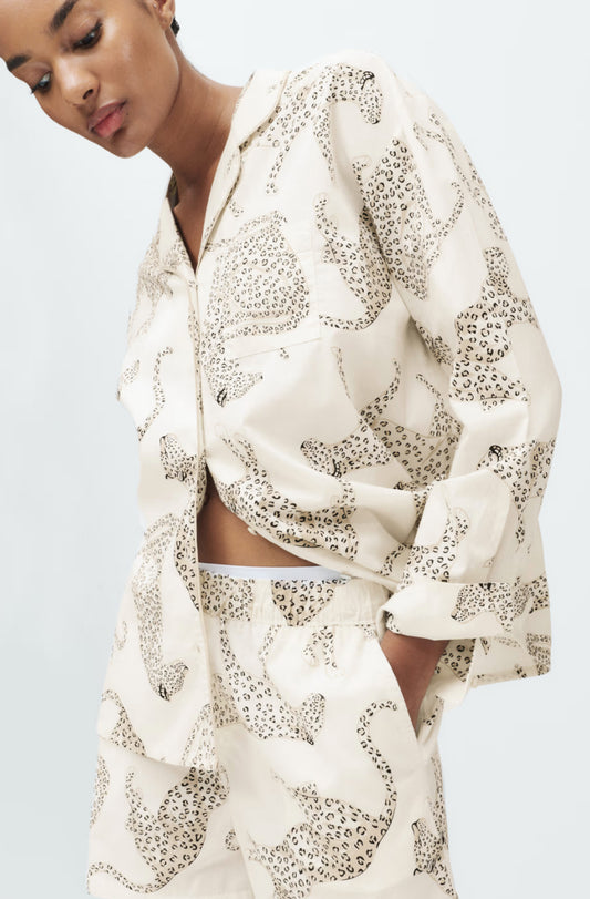 True - M&S Shirt & Pant Leopard PJ Set - SKMSPJ