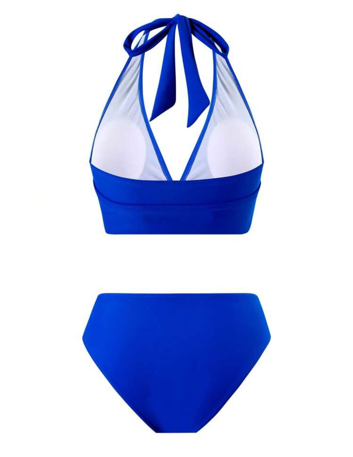 3 Pack Indigo Halter Bikini & Crochet Shorts Set