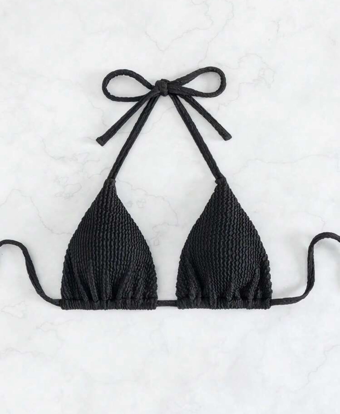 Crinkle Triangle Bikini Top