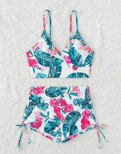White Palms Bikini Shorts Set