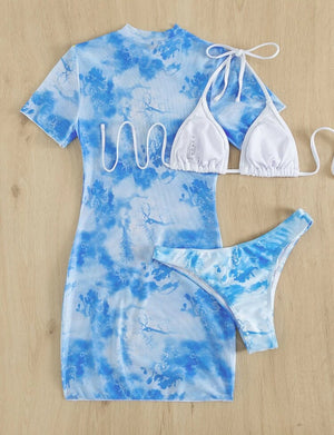 3 Pack Ocean Triangle Bikini & Brief Set