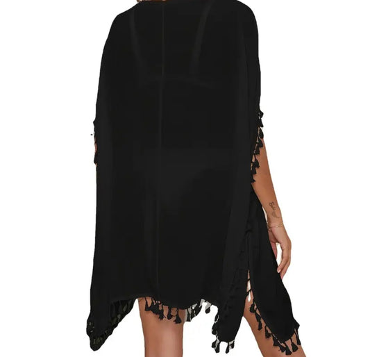 Tassel Kimono Buttoned Shirt