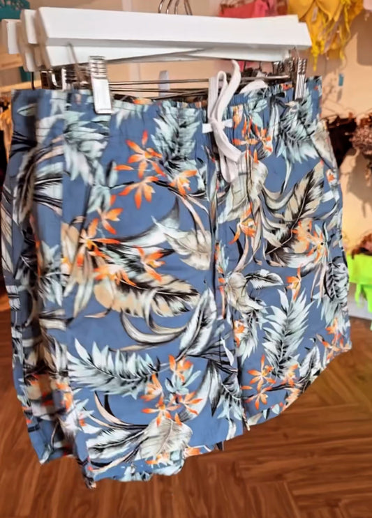 True - Mantaray Men’s Tropical Shorts - SK - MB - Shorts