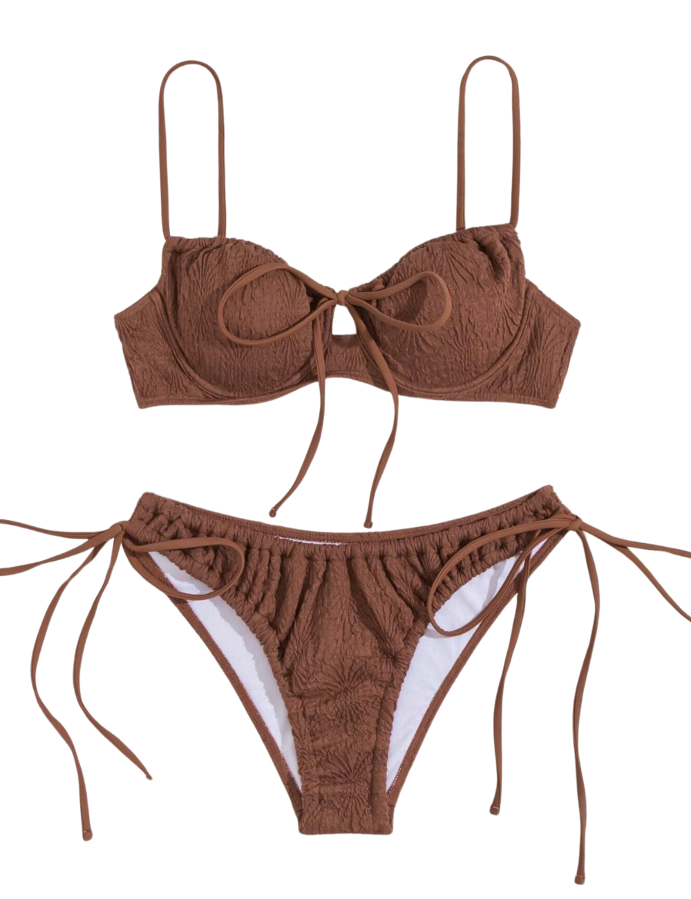 Mocha Textured Bikini Set