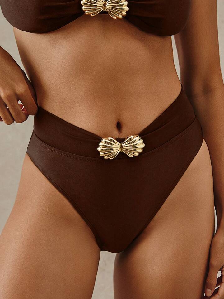 Coffee Shell Bikini Set