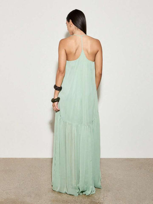 Crêpe Racer Maxi Dress