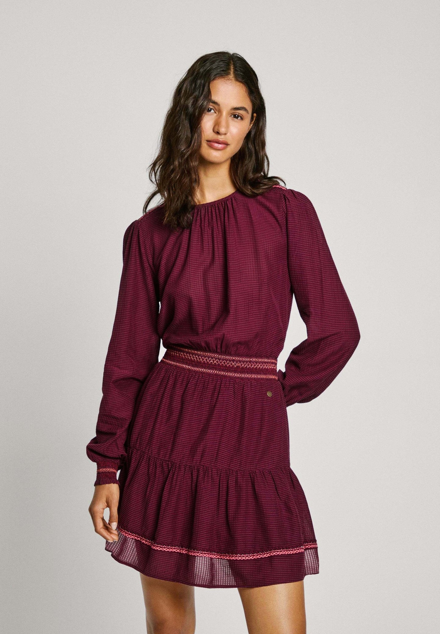 True - Pepe Jeans Dress - Bordeaux Red - SK-PAP-JD