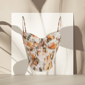 Tie Dye Bustier Cami Crop Top